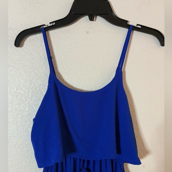 NERLEROLIAN Women's Adjustable Strappy Split Summer Casual Midi Dress Blue S - Picture 4 of 9